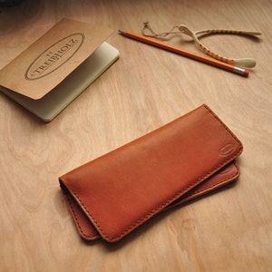Cartera de mujer Treibholz / Chocolate oscuro y cuero bronceado / Minimalista / Simple / Señoras embrague / bolso imagen 3