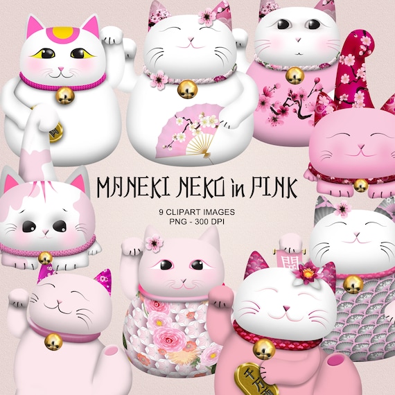 Pink maneki neko discount