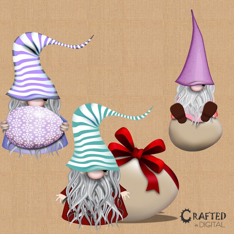 10 Easter Gnomes Clipart Collection Etsy