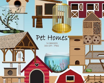 Pet Homes - Village Clipart Collection