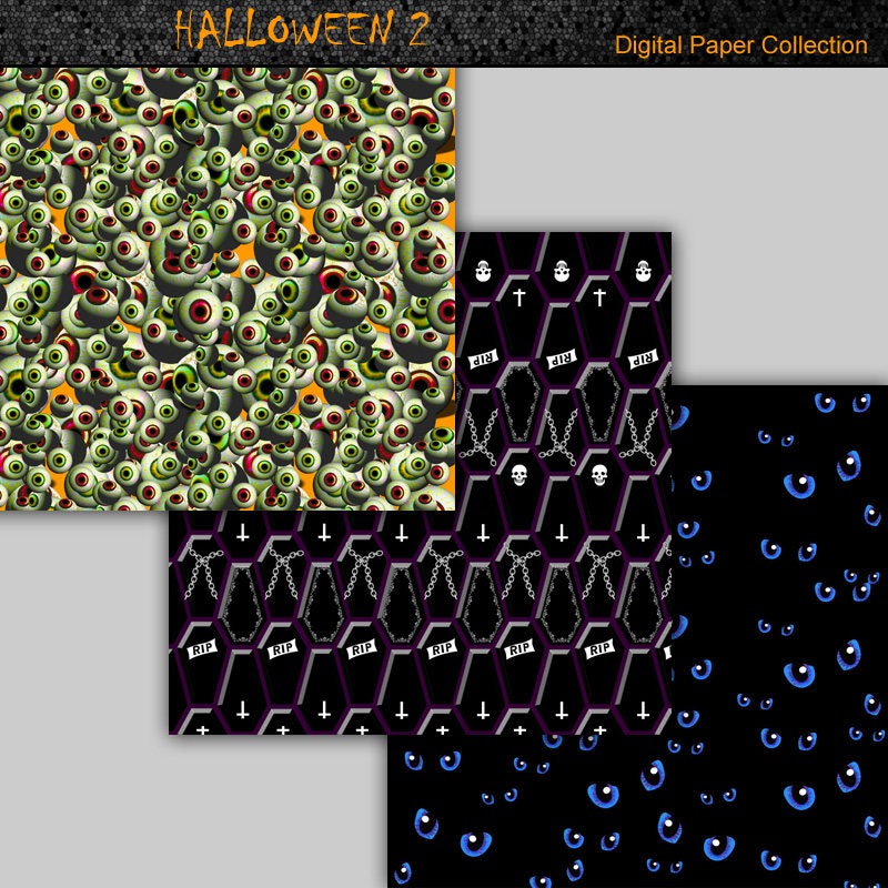 Halloween II Digital Paper - Scrapbook Collection 12x12 - Etsy