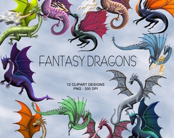 Fantasy Dragons - Clipart Collection