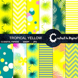 Tropical Yellow - Digital Paper Collection 12x12