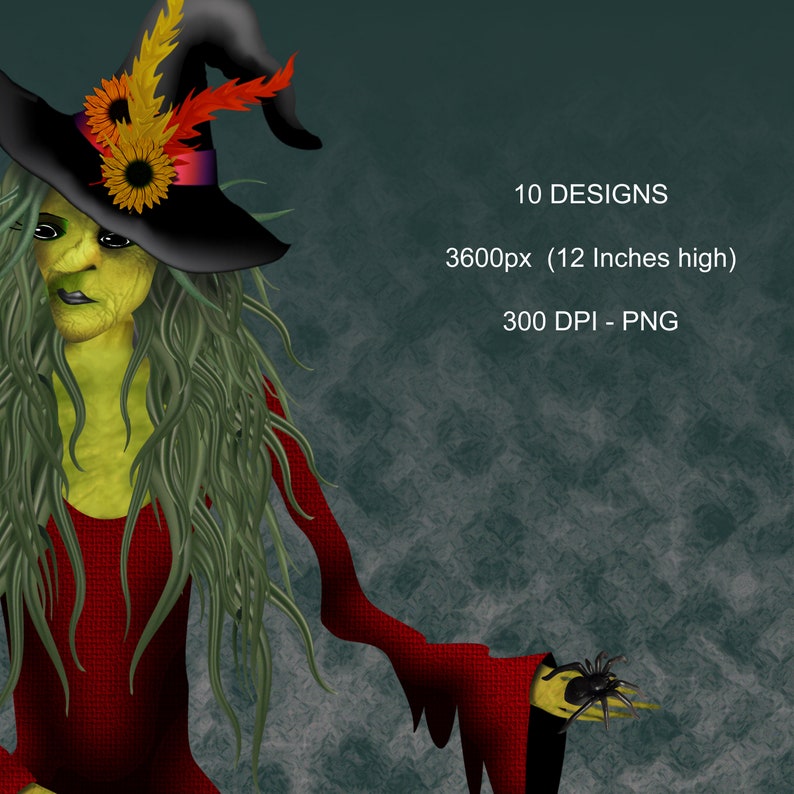 The Witches Halloween Clipart Collection image 7
