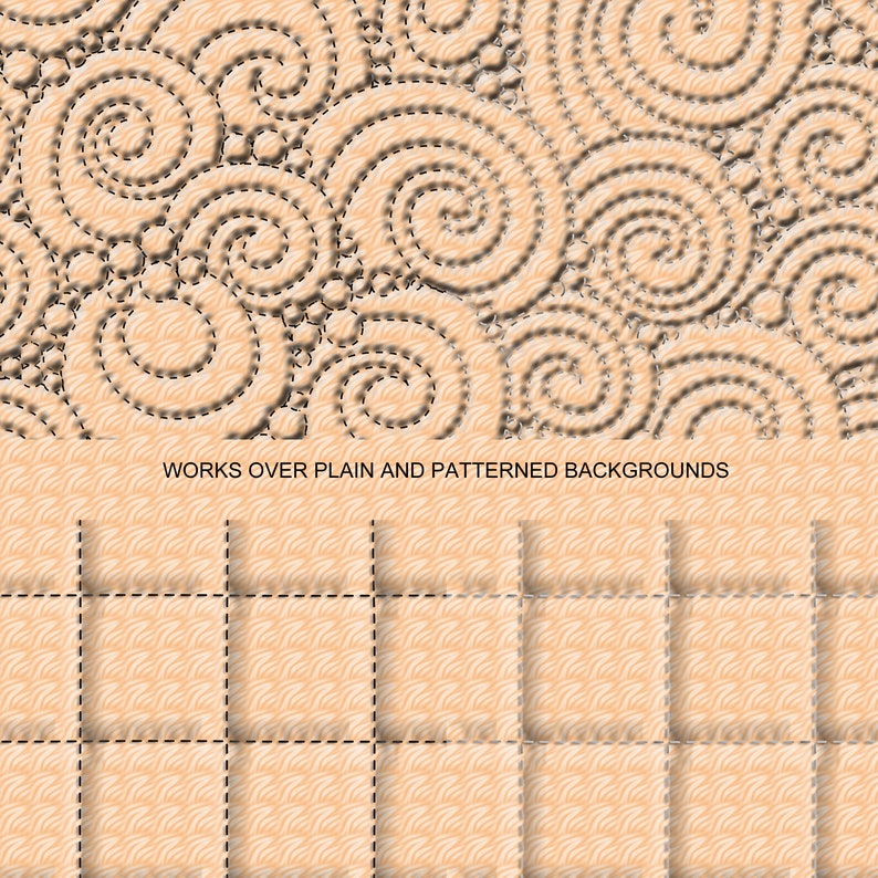 Seamless Quilt Stitch Overlays - 18 Stitch Designs - Etsy