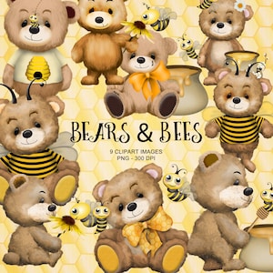 Bears & Bees - Clipart Collection