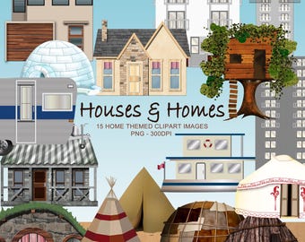 Homes and Houses - Village Clipart Collection