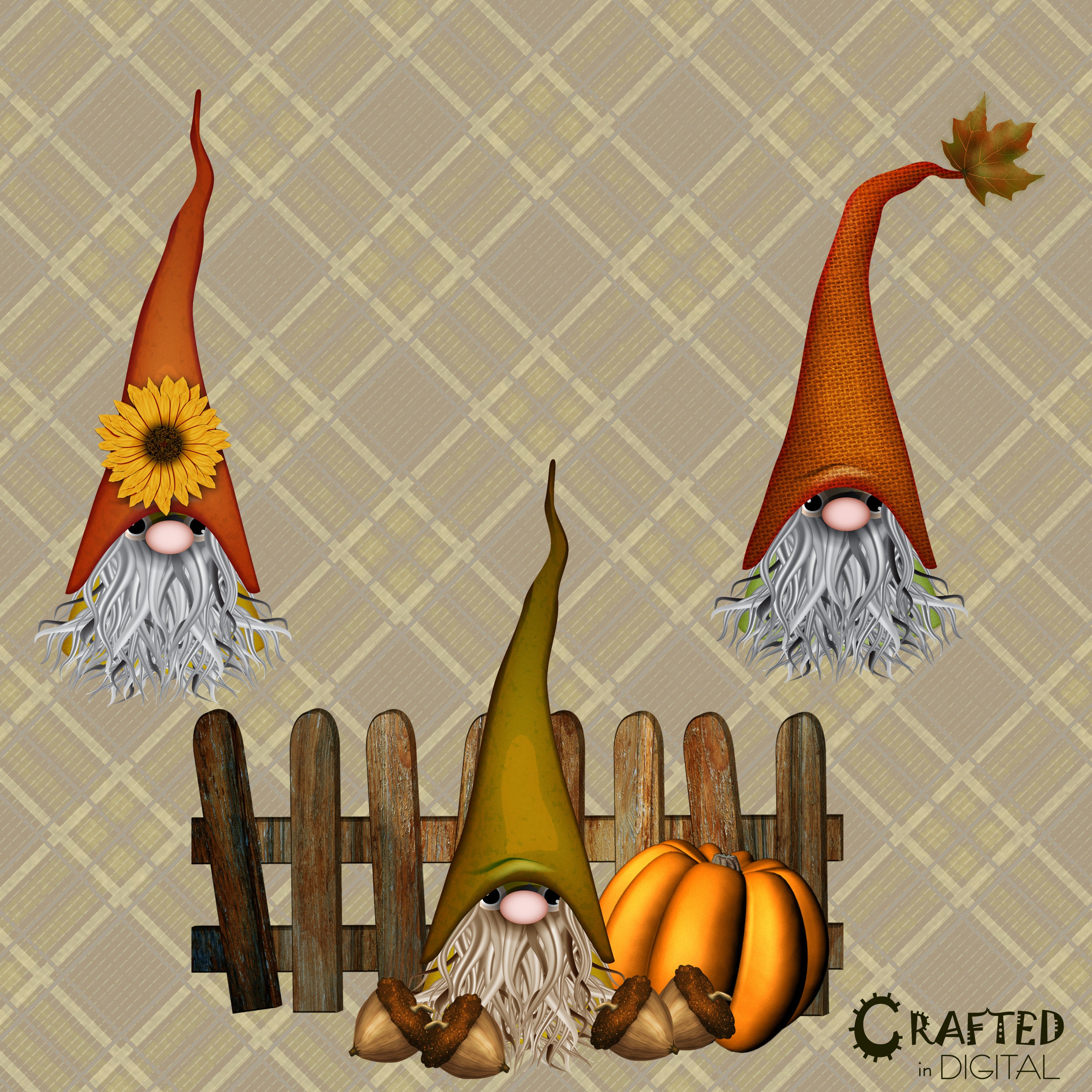 Autumn Gnomes Fall Gnomes Fall Clipart Collection Etsy