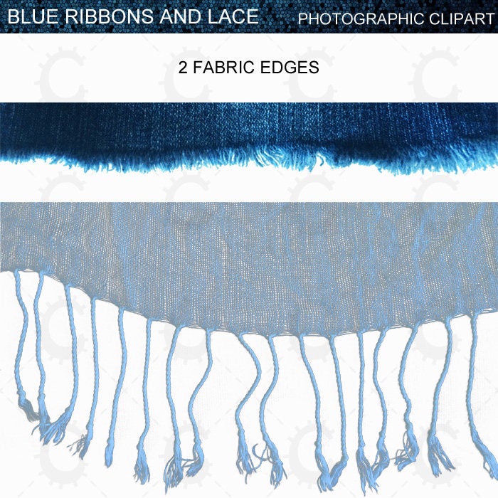 Blue Ribbon and Lace Overlays Photographic Clipart Etsy