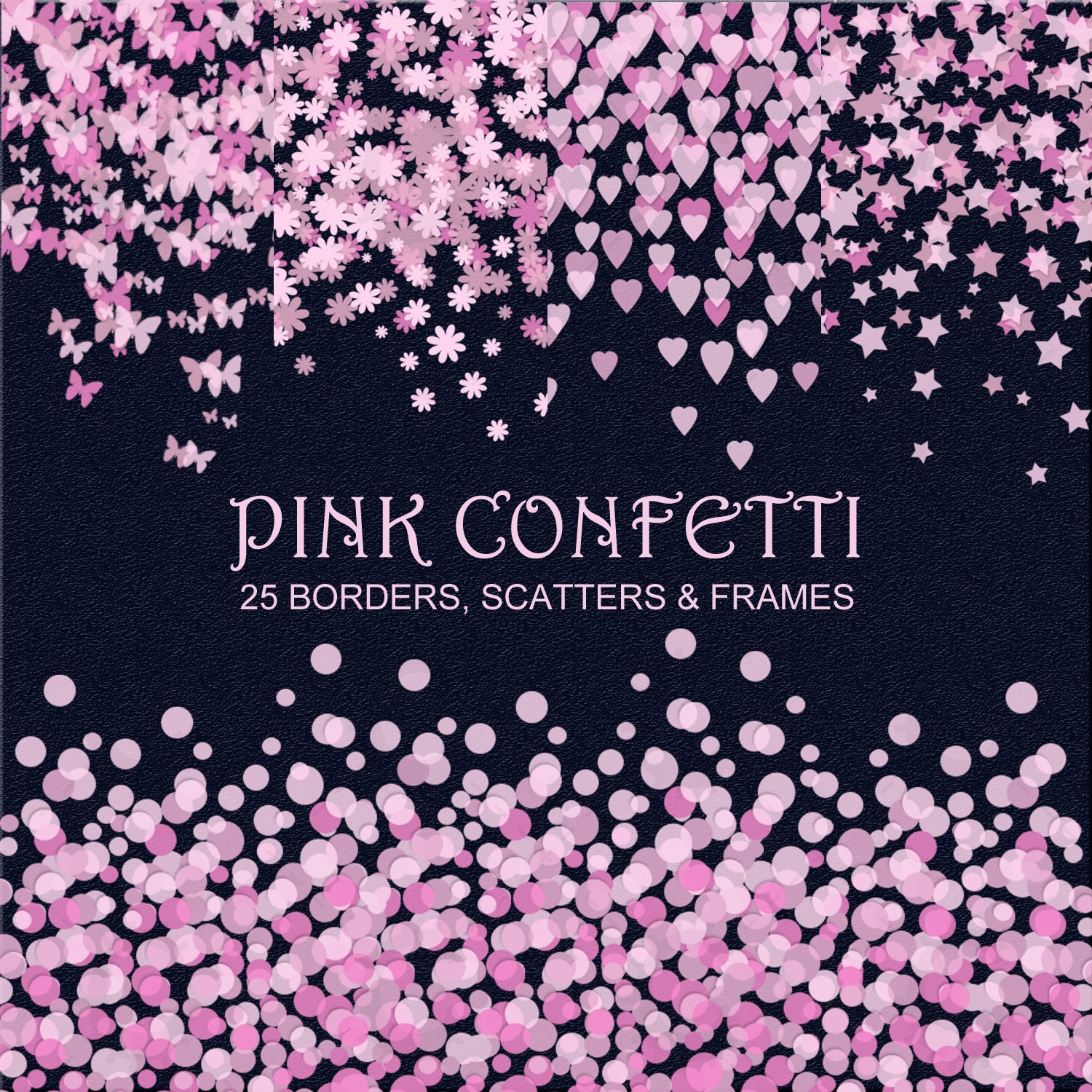 Pink flower confetti print by Studio Nahili