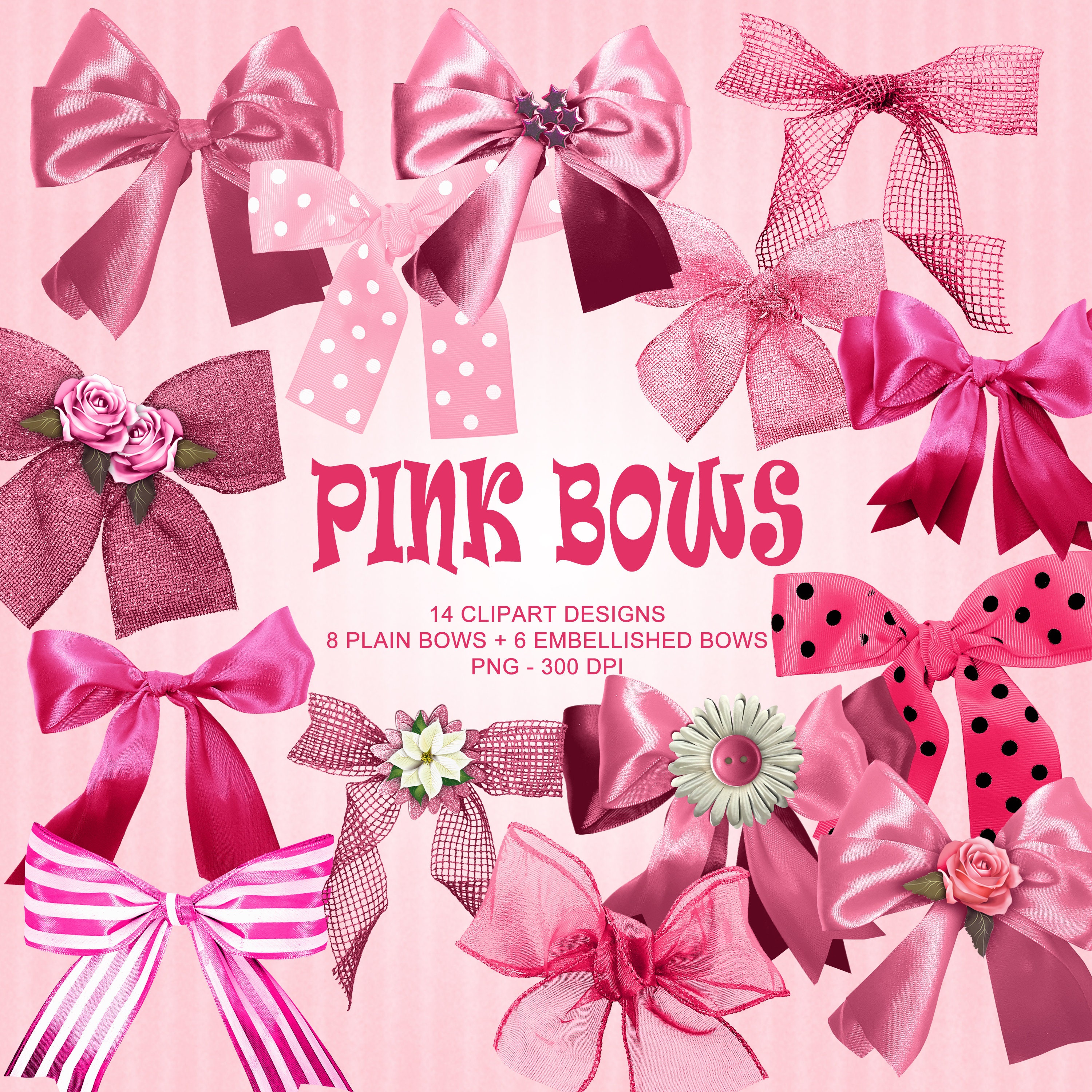 Premade Pink Bows, Hot Pink Satin Bows - Pre-Tied - 1 3/8in. - 50  Pieces/Pkg. (pm601333)