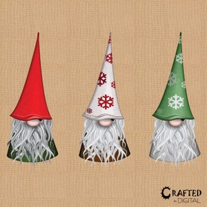 9 Scandinavian Christmas Gnomes, Tomte, Nisse, Santa, Elf - Clipart ...