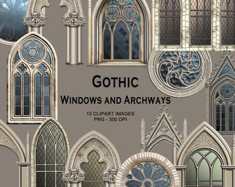 Gothic Windows and Archways - Clipart Collection