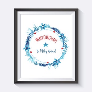 Merry Christmas Ya Filthy Animal, Home Alone, Movie Quote, Filthy Animal, Instant Download, Digital Print Christmas Wall Art