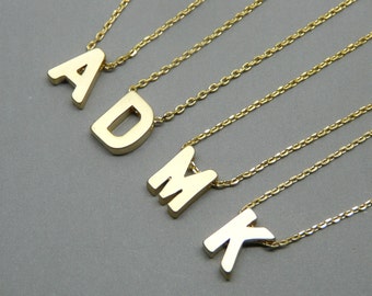 Initial necklace, Personalized jewelry, Gold initial necklace, Custom letter necklace, Letter necklace, Initial jewelry