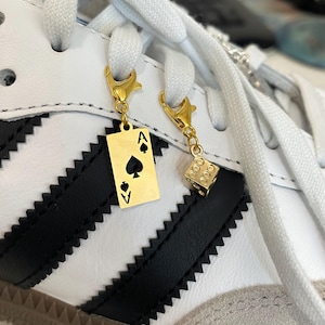 Shoelace Charms, Shoe Charms for Sneakers, Ace of Spades Charm, Shoe Clips, Shoe Jewelry, Charms Shoe Accessories, Playing card, Dice Charm