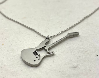 Guitar Necklace, Guitar Jewelry, Music instrumental, Gift for music teacher, Gift for Guitarist , Guitar Gift, Guitarist Birthday gift