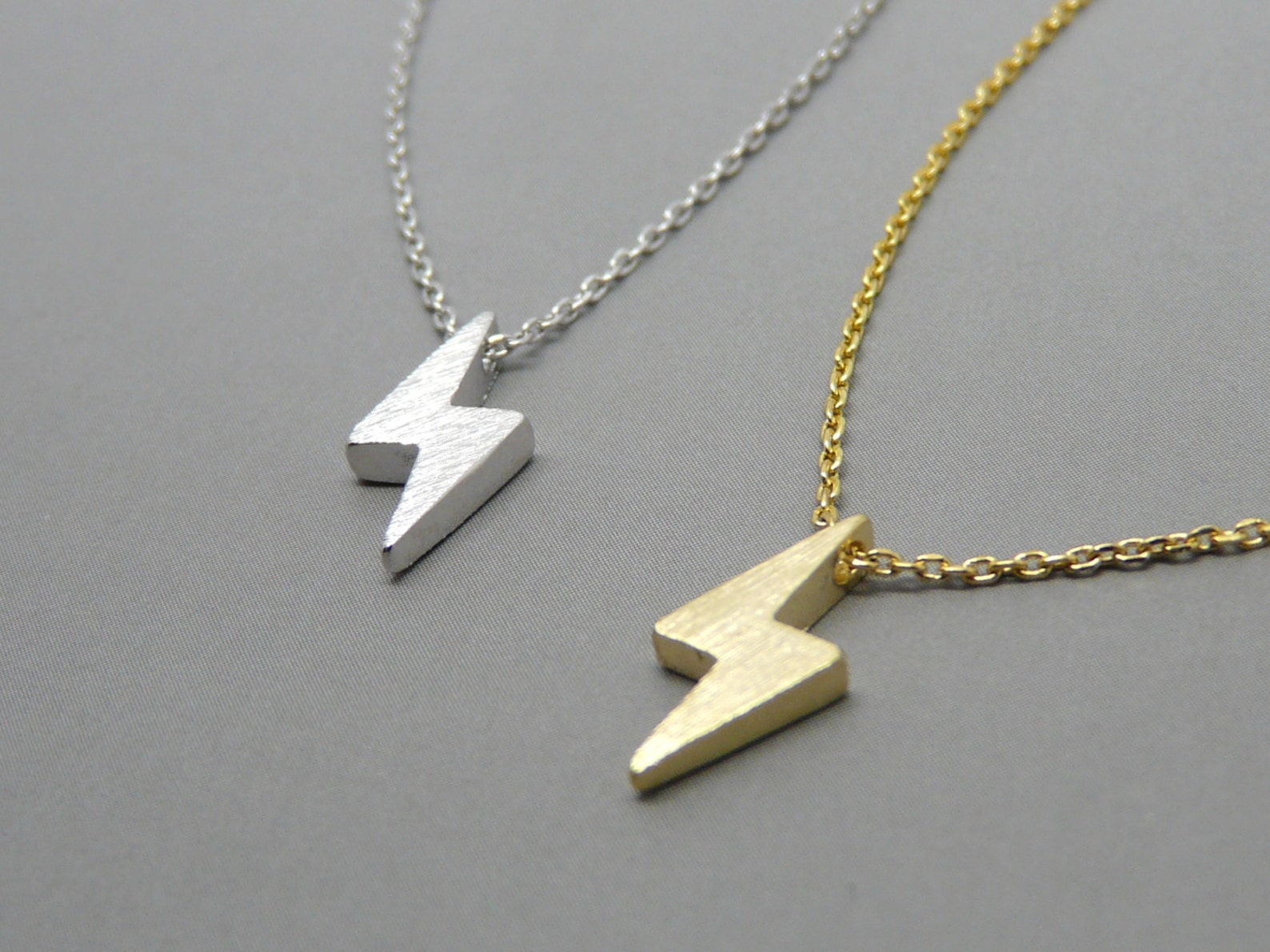 Small lightning bolt necklace Clearance