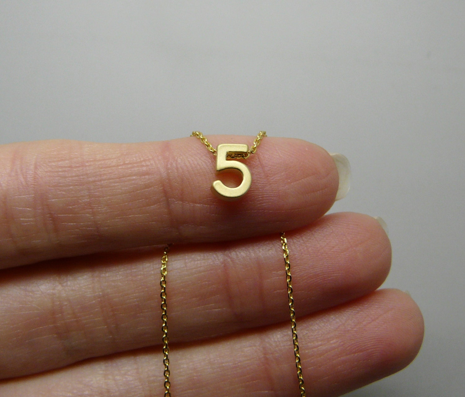 Number Necklace, Lucky Number Necklace, Gold Number Jewelry, Number