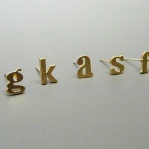 Erste Ohrstecker Ohrringe A-Z, personalisierte erste Ohrstecker, Post erste, personalisierte Schmuck Buchstaben Ohrstecker Bild 2