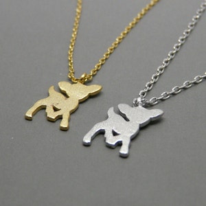 Mini deer necklace, Bambi necklace, Deer pendant, Bambi charm, Kids necklace, Animal necklace, Animal charm