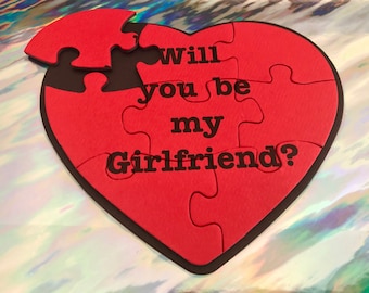 Girlfriend Puzzle! "Will You Be My Girlfriend?"  Red Heart Puzzle! Romantic Puzzle!  Heart-Shaped Puzzle!