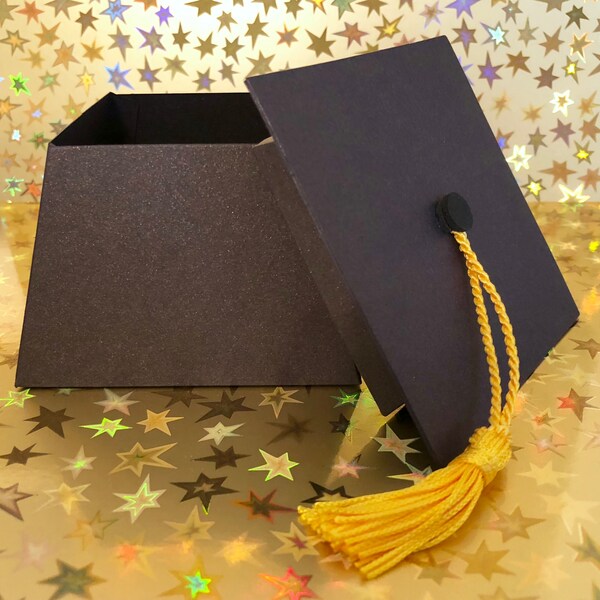 Graduation Hat Box! Graduation Party Favor Box! Graduation Cap Treat Holder w/ Tassel! Graduation Hat Gift Box! Graduation Gift Card Holder!
