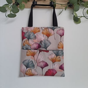 Wasserdichte Einkaufstasche - Strandtasche - Wasserabweisende Einkaufstasche - Tasche mit Gingko-Blatt-Aufdruck