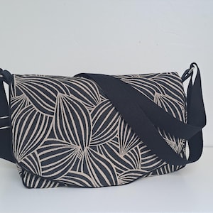 Sac à main bandoulière femme en jacquard Français motif cacao