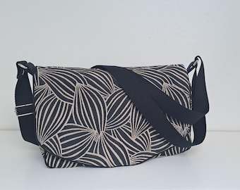 Dames schoudertas in Frans jacquard met cacaomotief