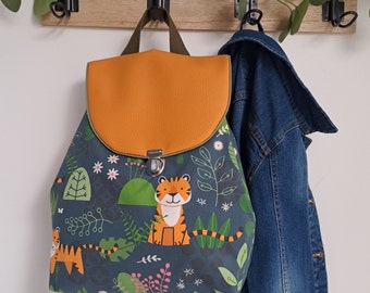 Sac à dos enfant tigre - Sac à dos maternelle personnalisable avec le prénom