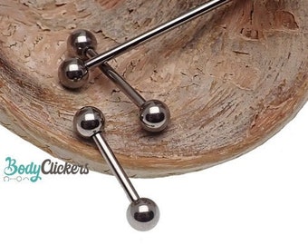 Barra de titanio con rosca interna para implantes ASTM F136 de 12 g y 14 g, bolas de titanio macizo, lengua, pezón, BARRA BÁSICA industrial
