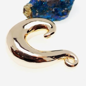 Pair Of Brass Gold Dipped Ear Weights