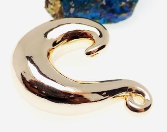 Paire de poids d'oreille en laiton doré