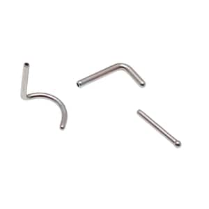 20g Titanium Push Fit Threadless Nose stem Piercing - BACK ONLY! add any of our threadless push tops