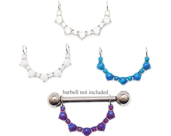 implant Titanium fire opal one  shield Cluster no barbell included