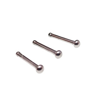 3 set 18g TITANIUM Tiny Nose Piercing Studs Dainty Nose Piercing , ball end nose bone image 4