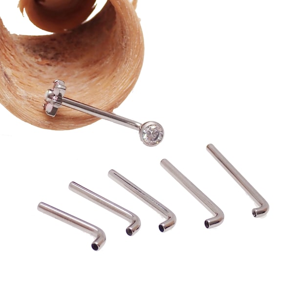 14g Implant titanium Christina intimae J Bar piercing , internally threaded professional piercing grade jewelry, vertical hood ,12mm to 20mm