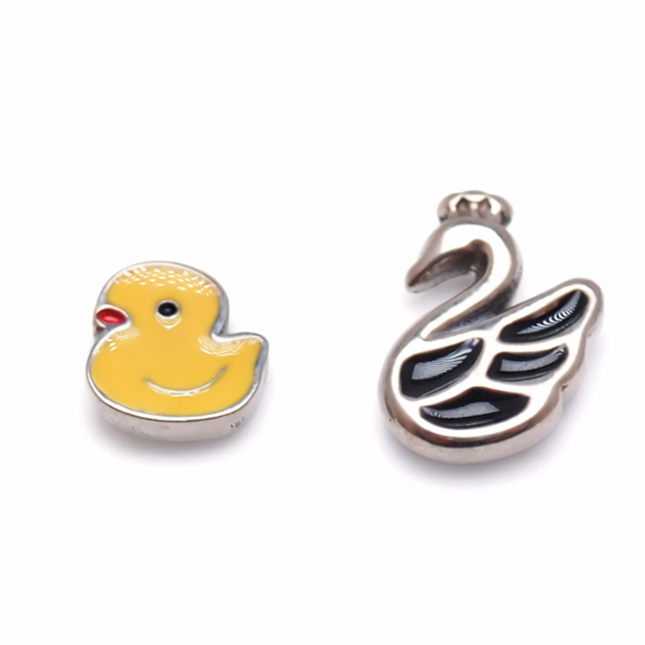 Fun Duck/ Swan Implant Titanium Threadless Push Fit Flatback