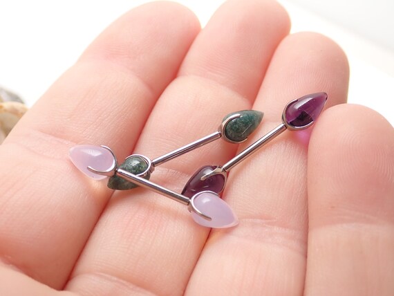 Pair Of Bio Flex Tongue Ring & Nipple Ring Barbells – 14G (1.6mm), 4mm Balls, 1/2" To 3/4" Length