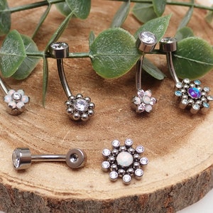 14G Titan veränderbarer Design Bauchring, hypoallergen
