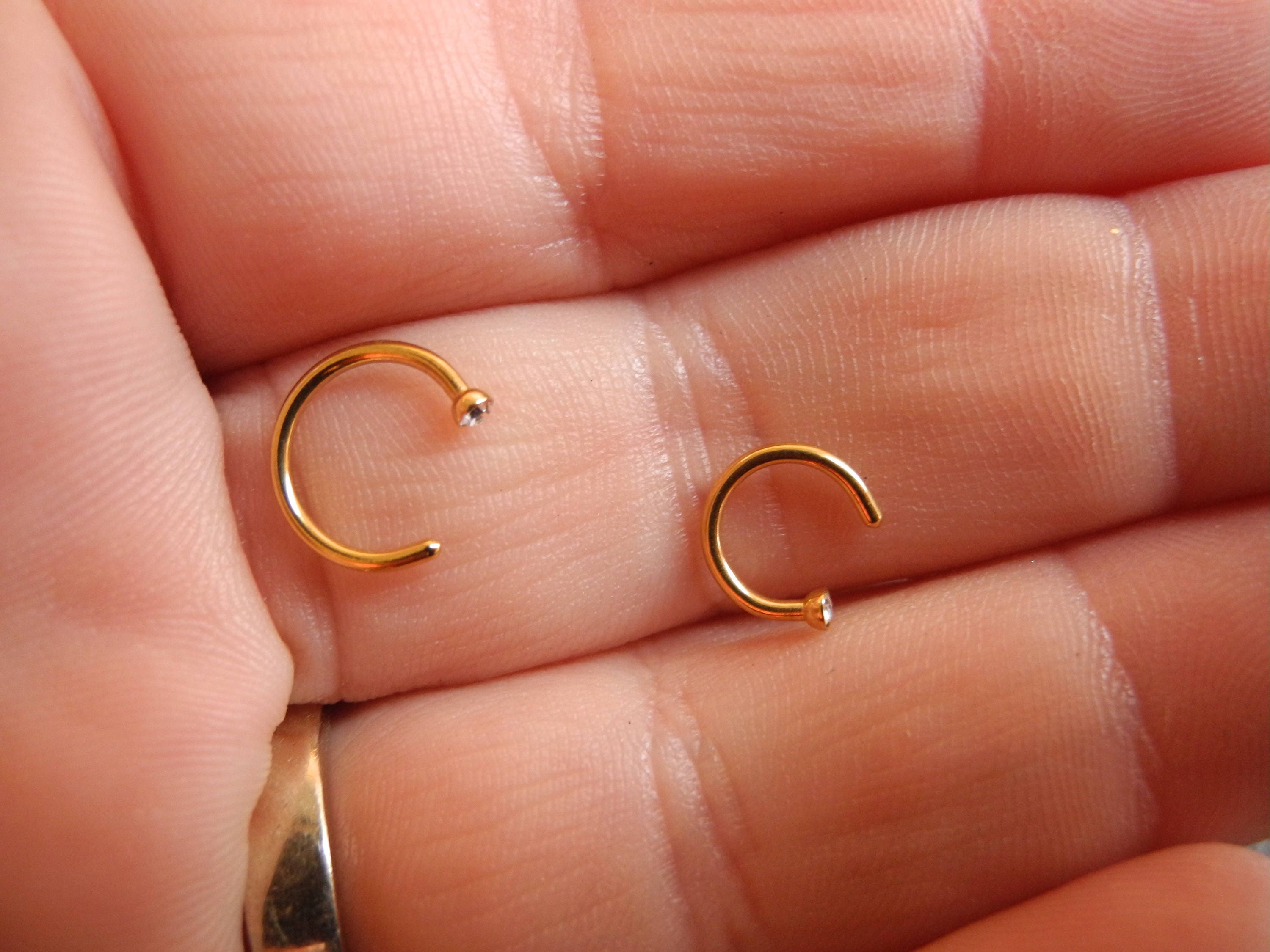 Open Nose Hoop Half Nose Ring Choose Your Size 5/16 Etsy