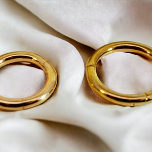 14k Gold 14g 8mm or 10mm Hoop Clicker, 16g 8mm