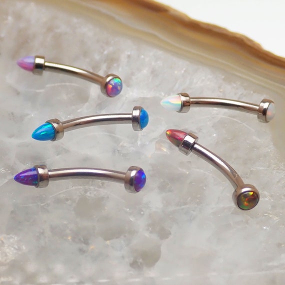 Bijou Piercing Sourcil 16G - Titane G23 - Forme Cœur Ou Étoile - 8 Mm - Filetage Interne