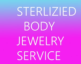 Servicio de joyería esterilizada en autoclave para nuestras joyas corporales hasta 4 artículos por bolsa
