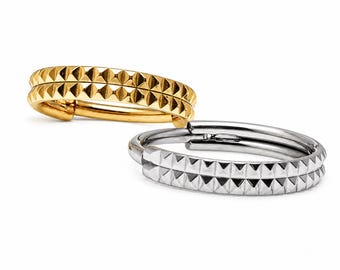 Titanpyramidklickare: 16 g gångjärnsförsedd septum, snäcka, helixring