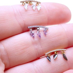Implant titanium Push fit threadless Arch design Piercing. 20g. 18g, 16g, 14g,  Cartilage, conch, ear piercing, helix, sold in singles
