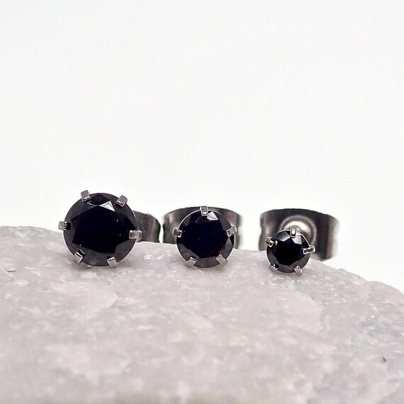 Little Gems Jewels Orecchini A Bottone Con Pietre Preziose Naturali 4mm - Acciaio Chirurgico 316L Ipoallergenico - Regalo In Scatola