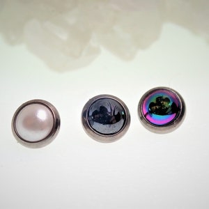 14G Titan Perlglanz Schraubverschluss mit Innengewinde (Dermal, Bauch, Industrie, 14g