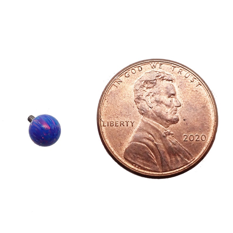 Opal 5mm Internally Threaded Titanium Ball Fits True 14g Bar, Stem, or Flatback one Ball Only zdjęcie 7